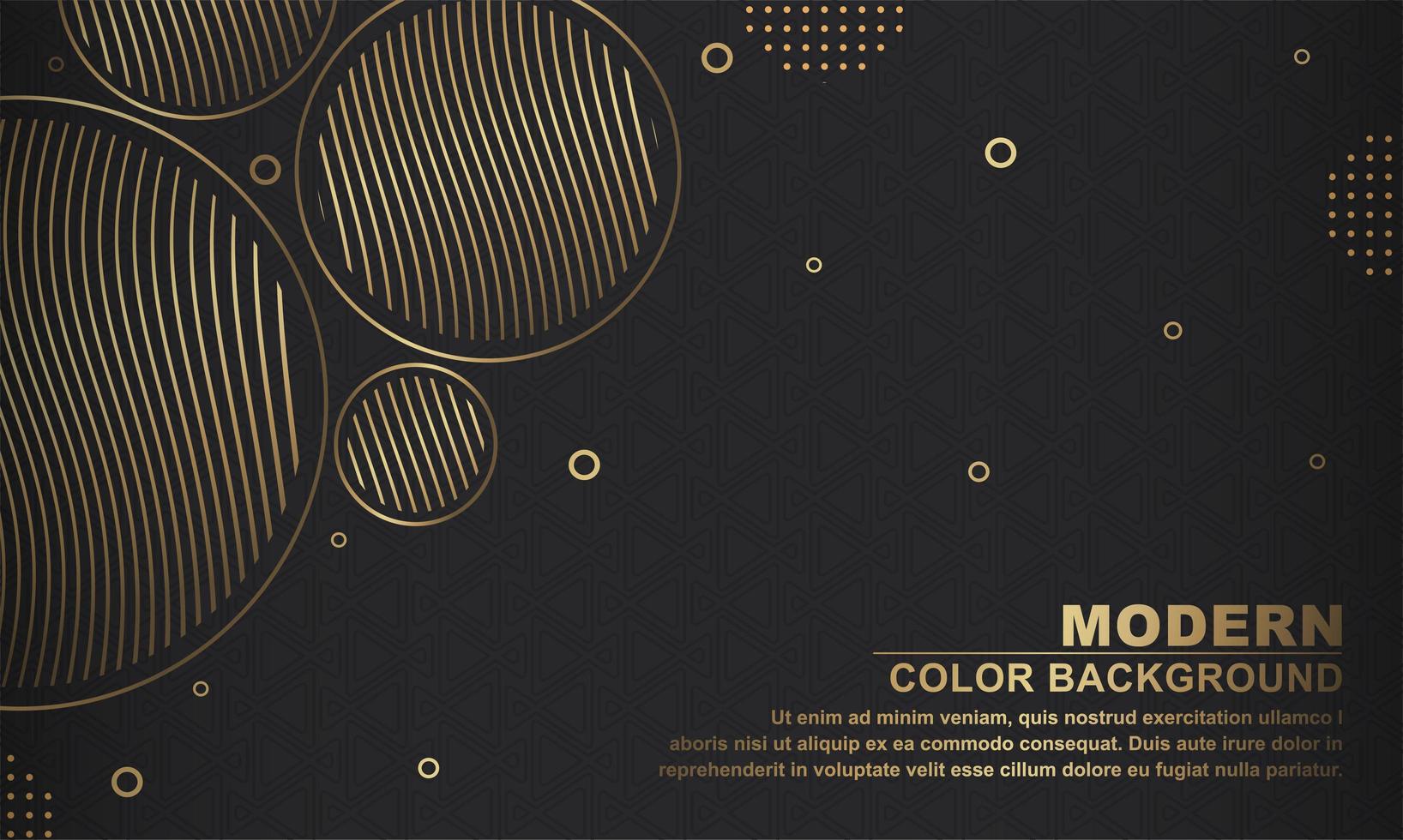 Black with Gold Accent Circles Backgrounds vector