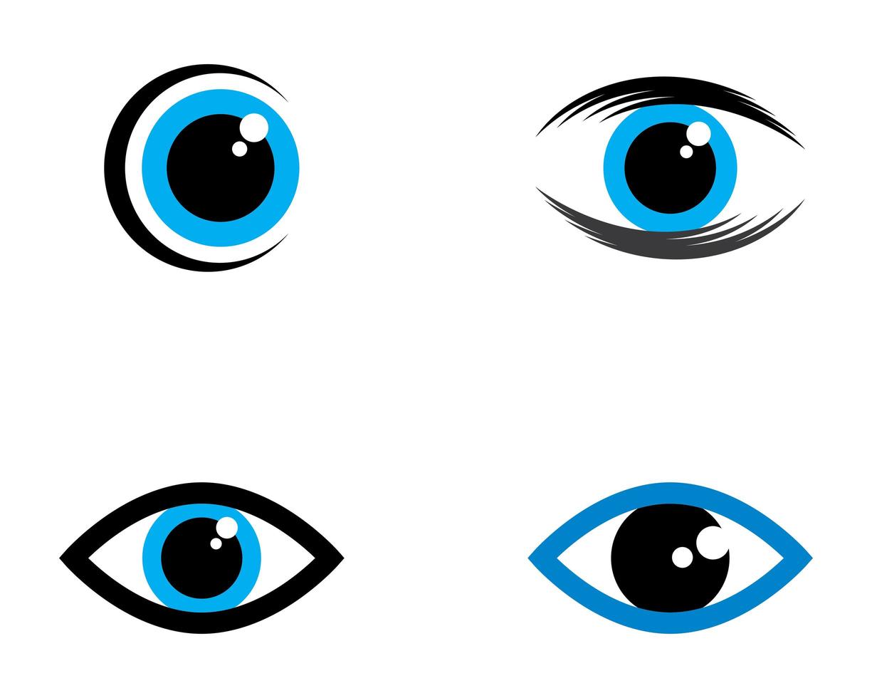 Eyeball icon logo set  vector