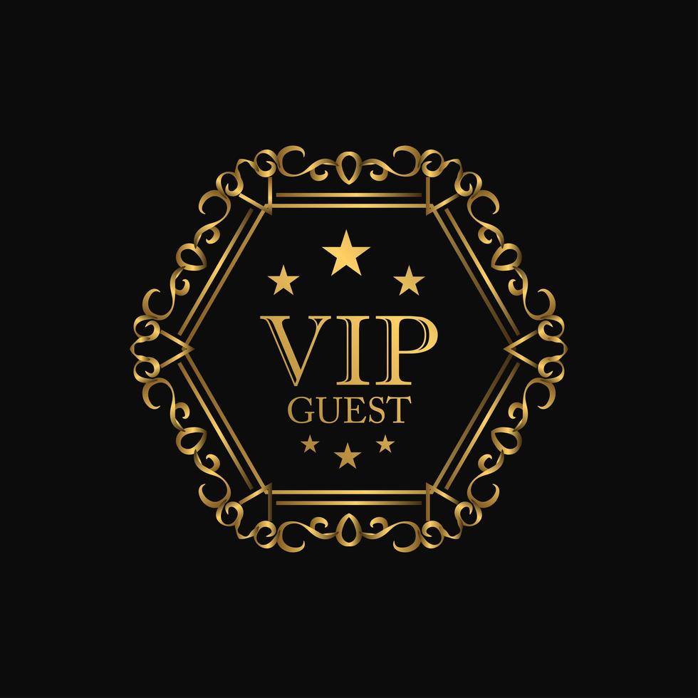 VIP premium luxury badge vector