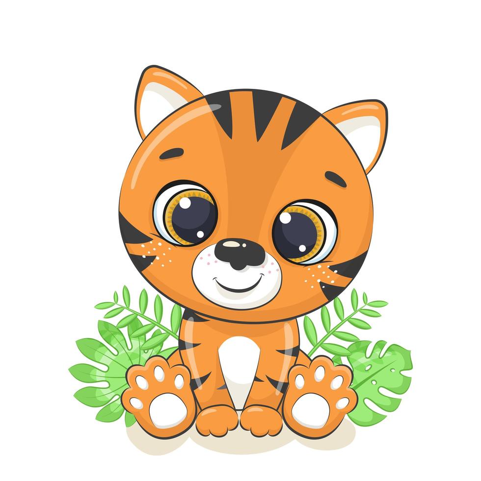 Download Cute baby tiger - Download Free Vectors, Clipart Graphics ...