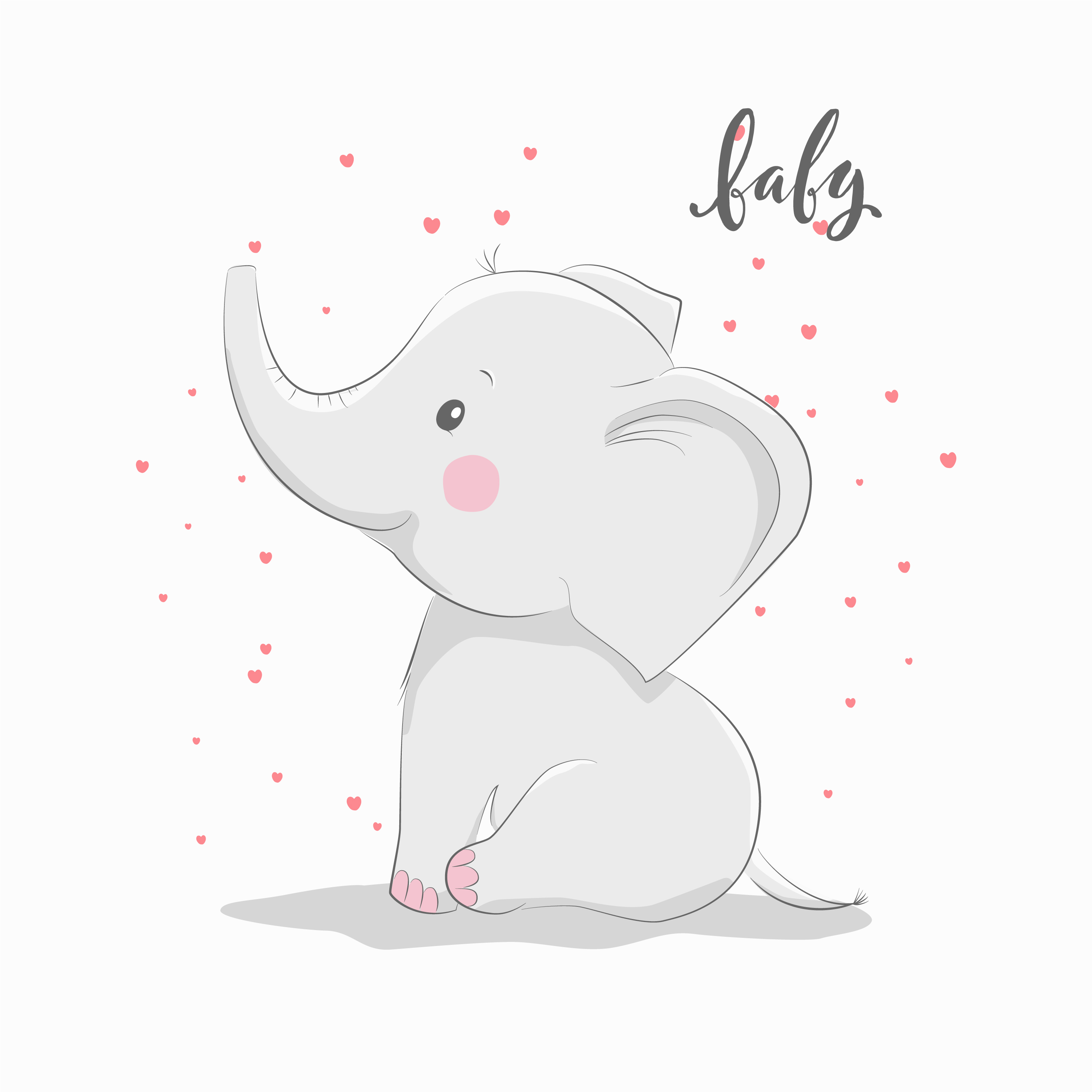 Cute elephant baby 1213419 Vector Art at Vecteezy