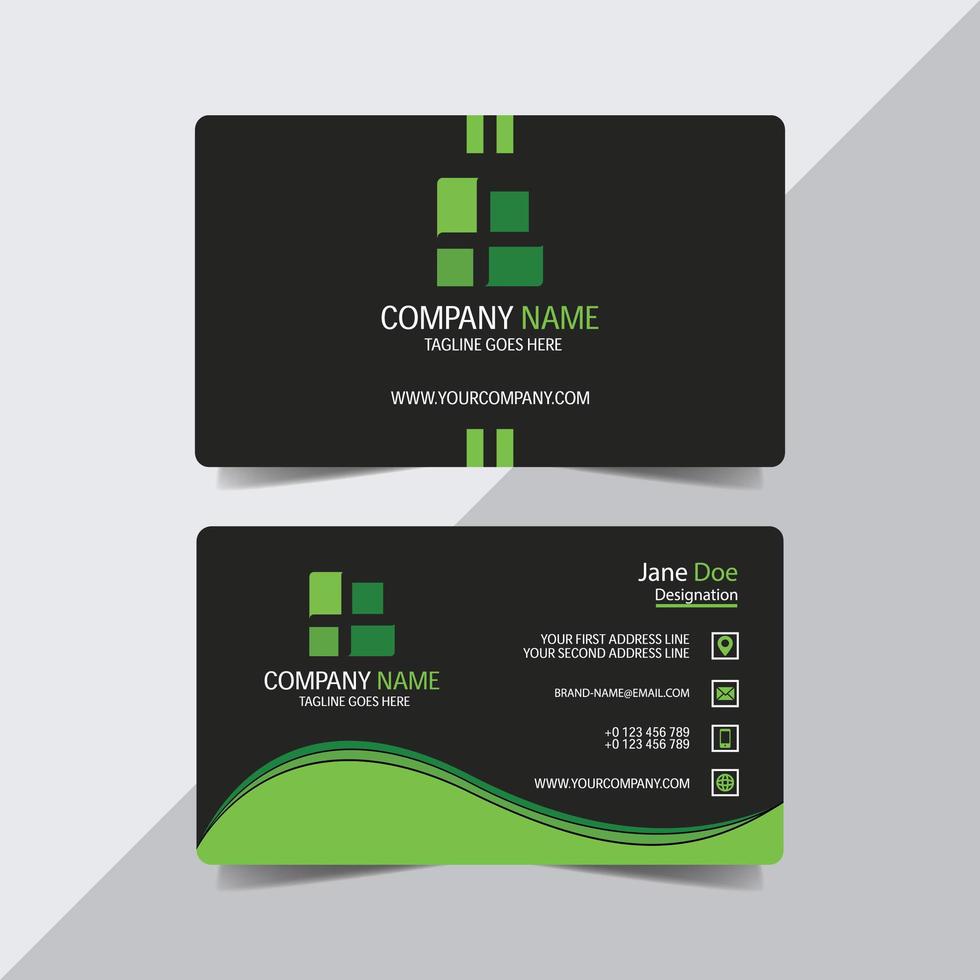 Green Business Card  vector