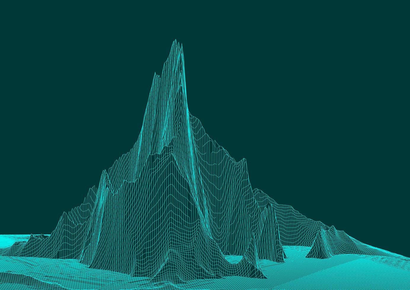 Abstract wireframe landscape  vector