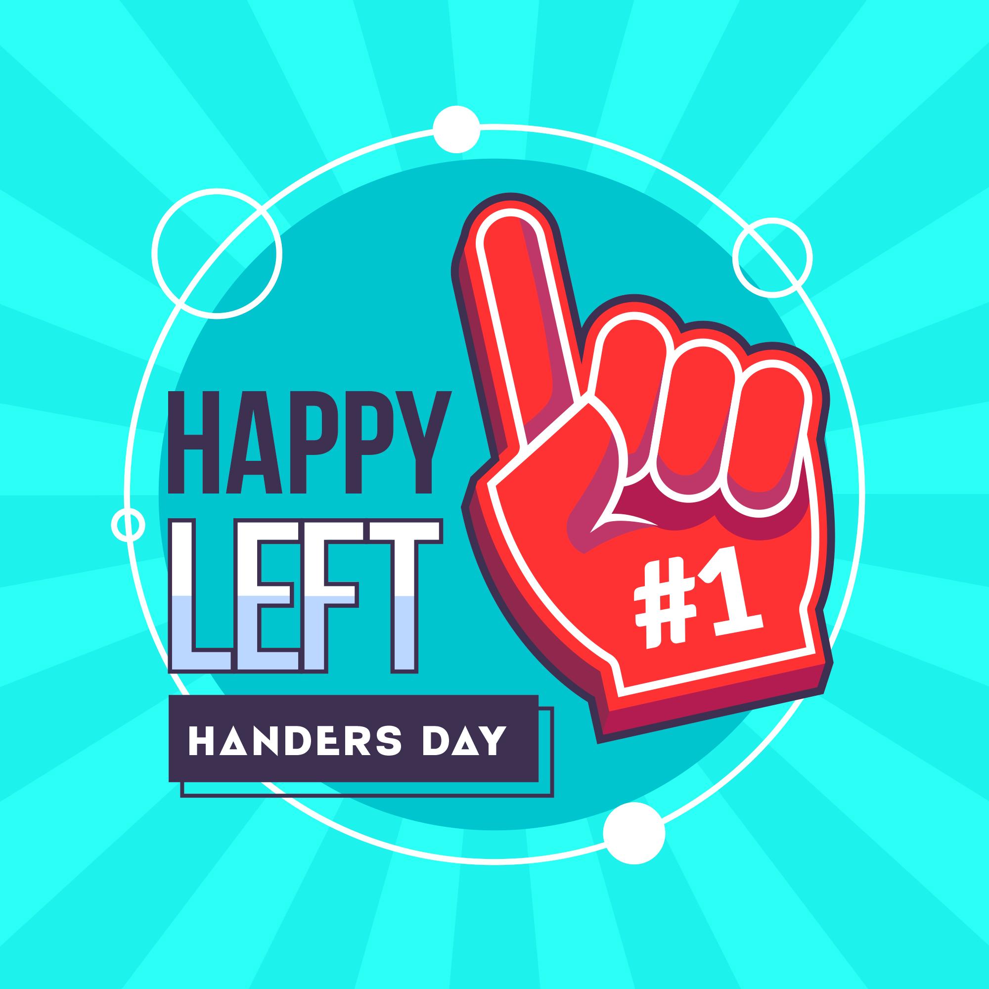 Left handers day with greeting Download Free Vectors, Clipart