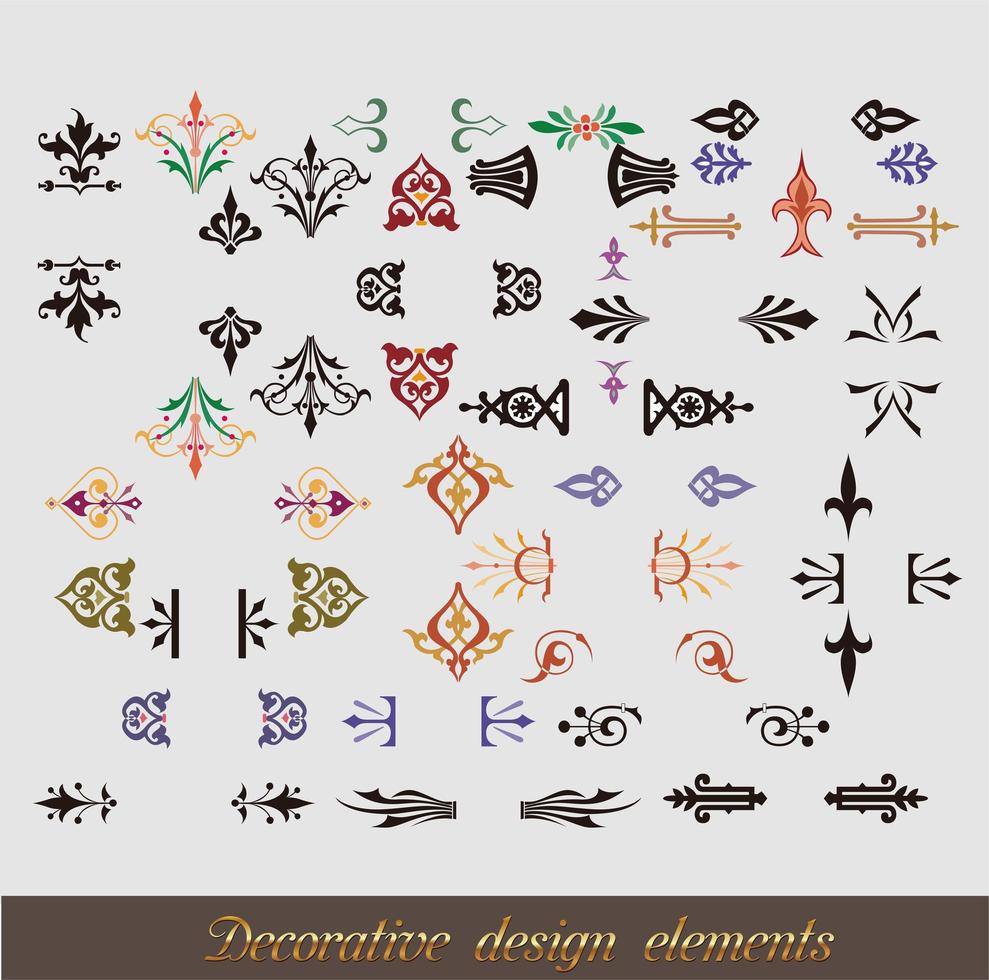 Ornamental corners set  vector