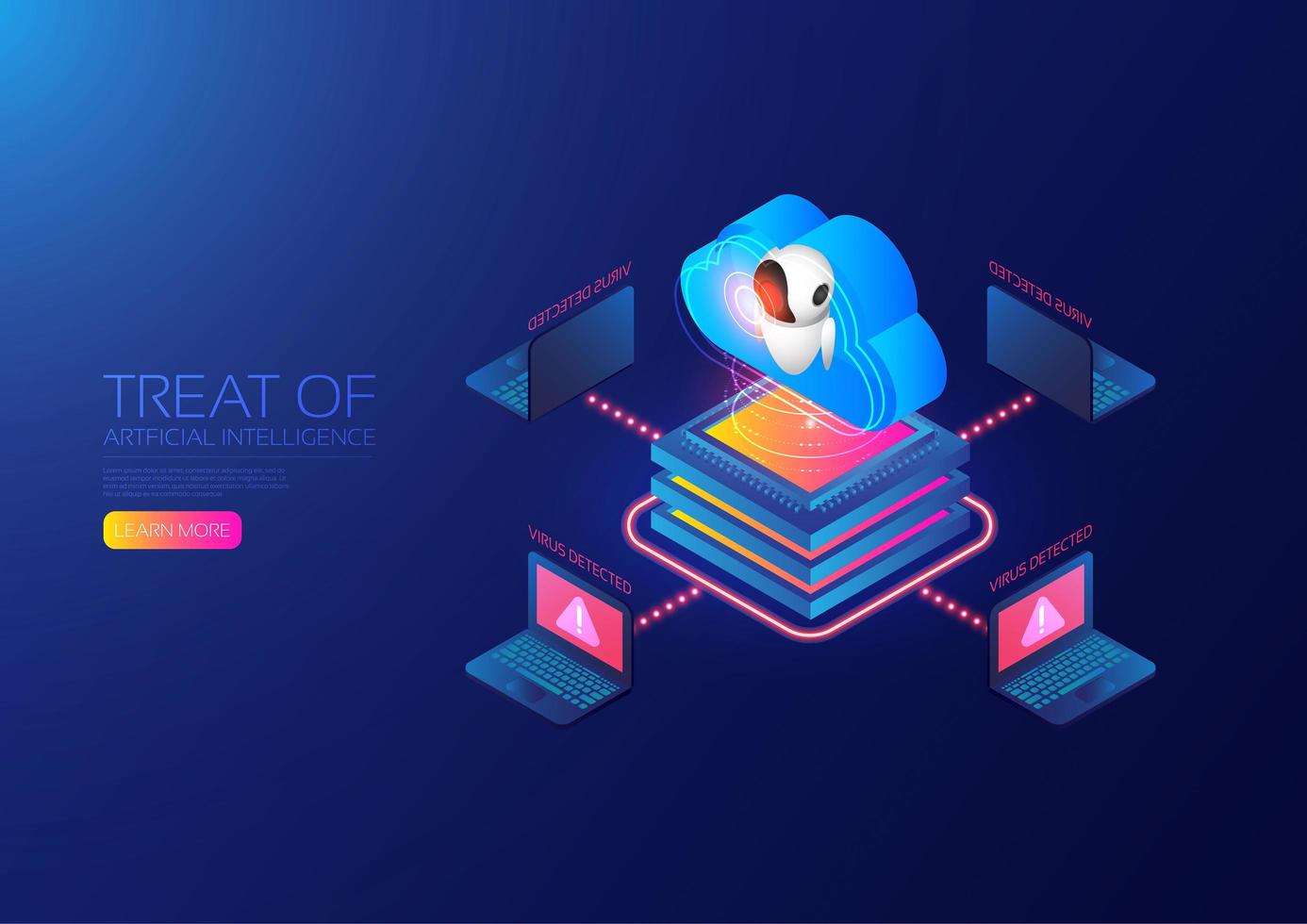 Treat of Artificial Intelligence  vector