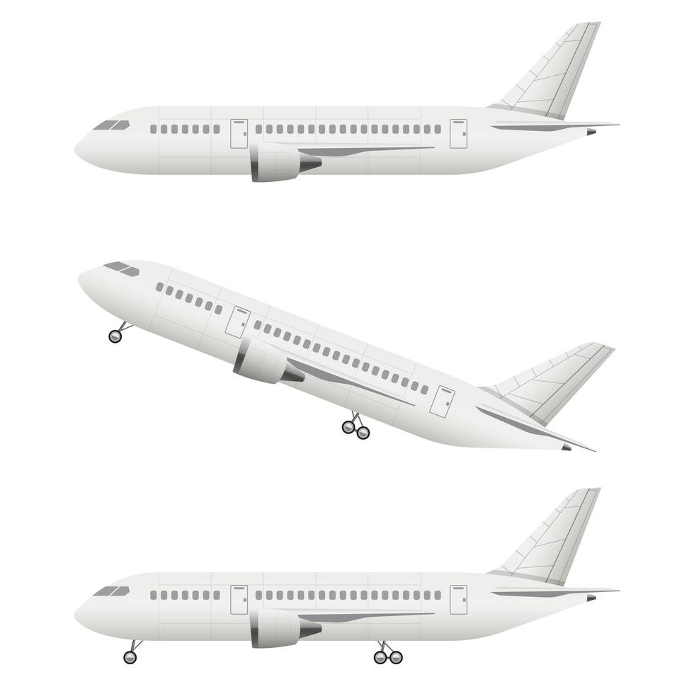 Airplanes on White vector