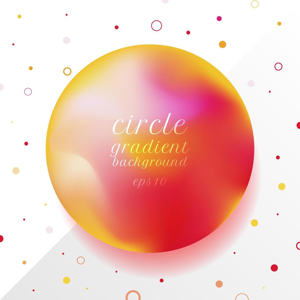 Abstract 3D red and yellow gradient circle  vector