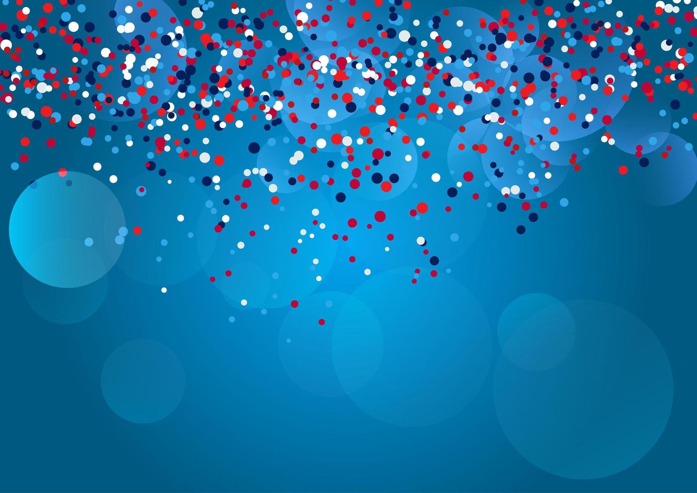 Red, Blue, and White Confetti. vector