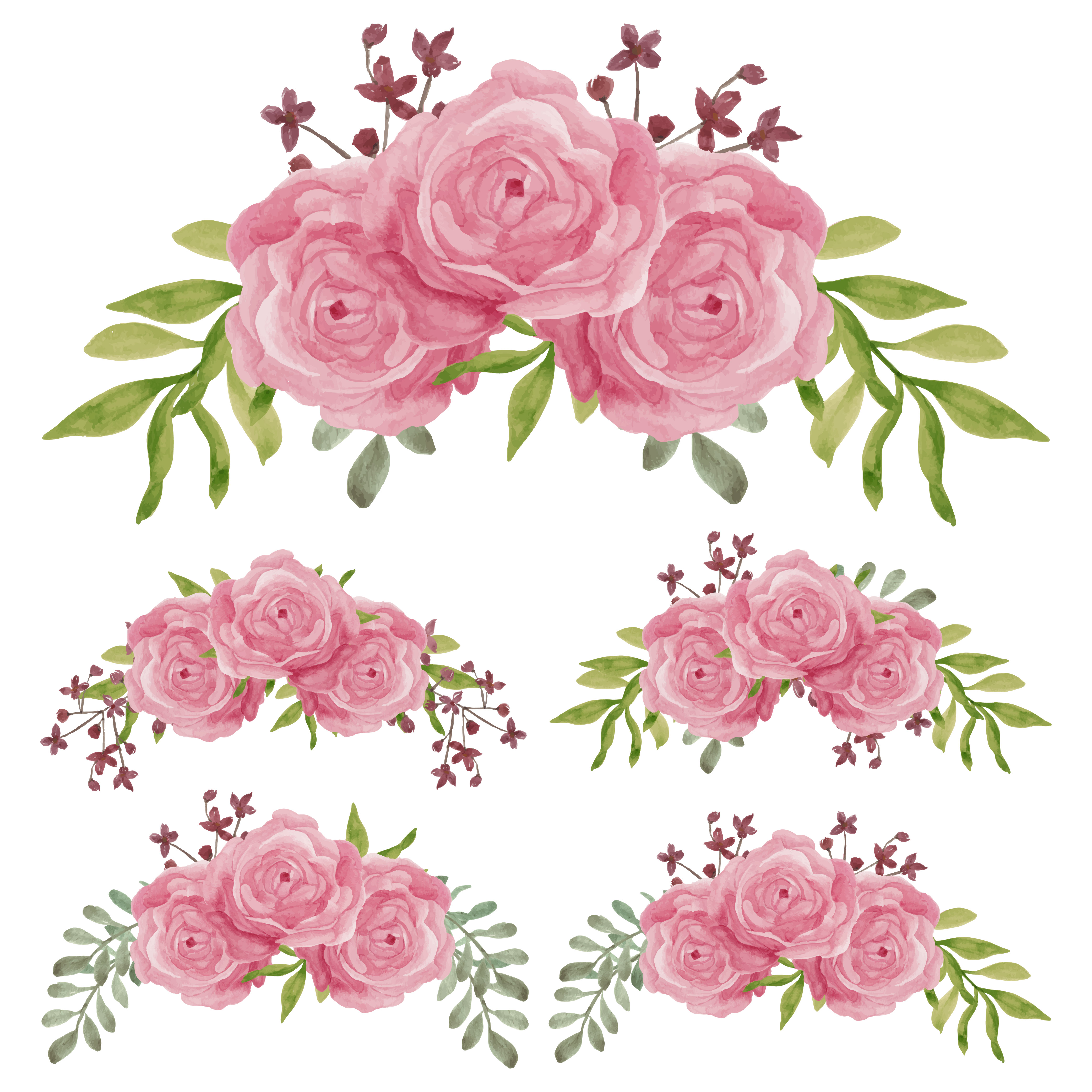 Flores Rosas Arte Vectorial, Iconos y Gráficos Para Descarga Gratuita