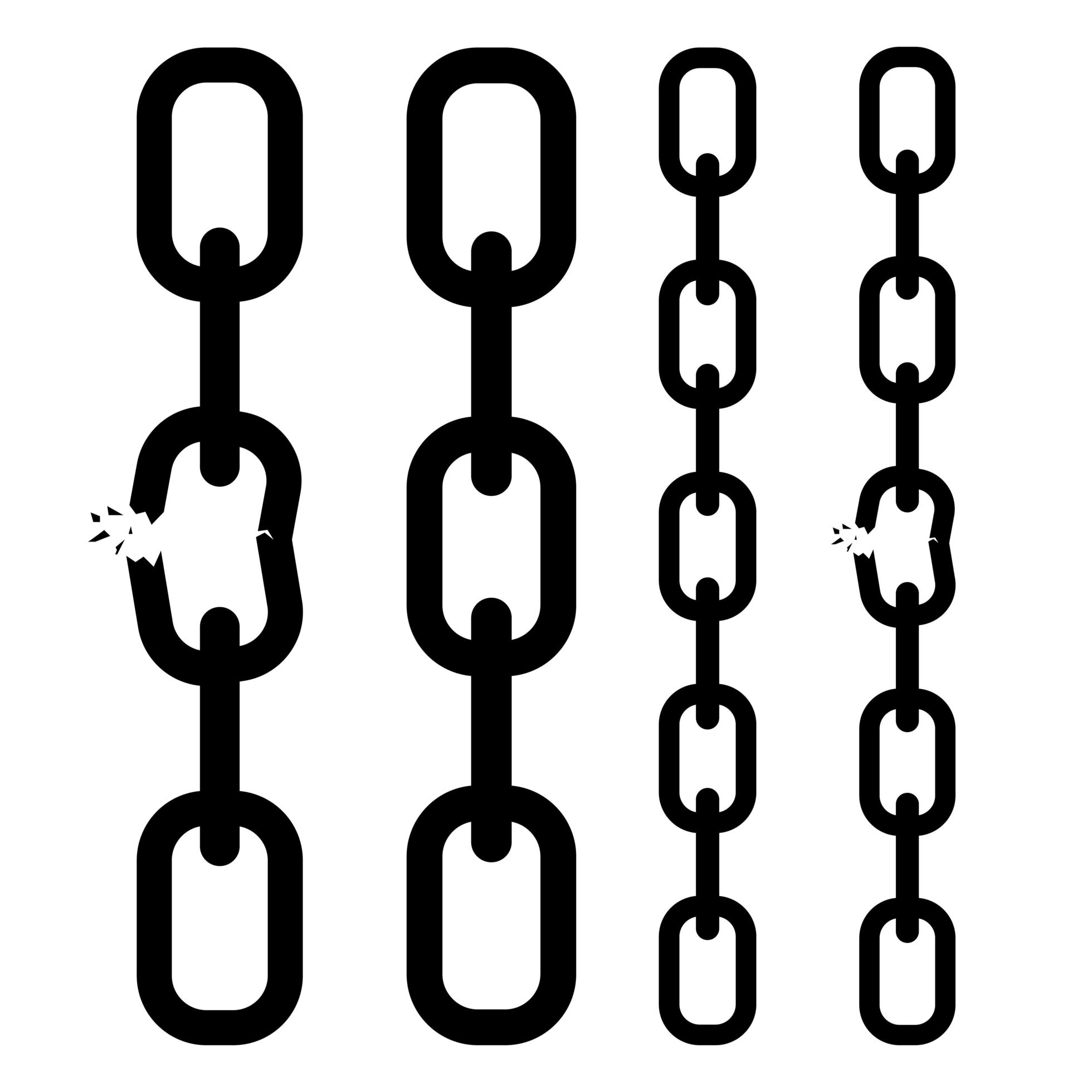 Broken chain isolated on white background 1213863 Vector Art at Vecteezy