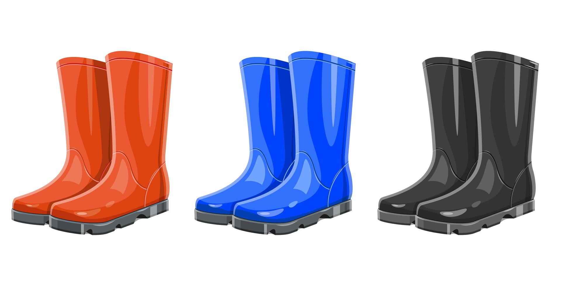 Rubber garden boots isolated on white background vector