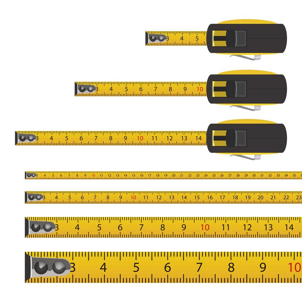 Tape measure isolated on white background vector