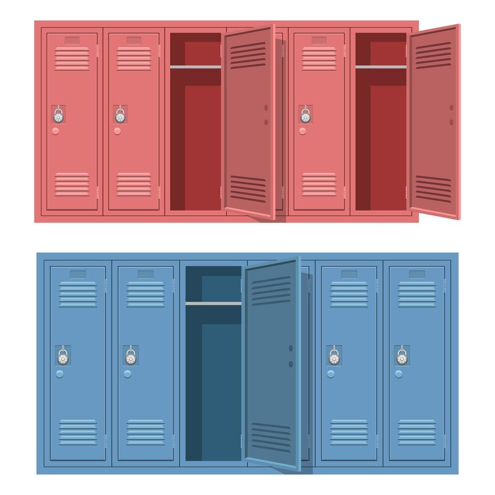 School locker isolated on white background vector