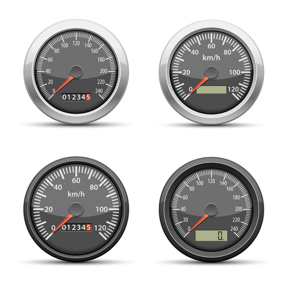 velocímetro aislado sobre fondo blanco vector