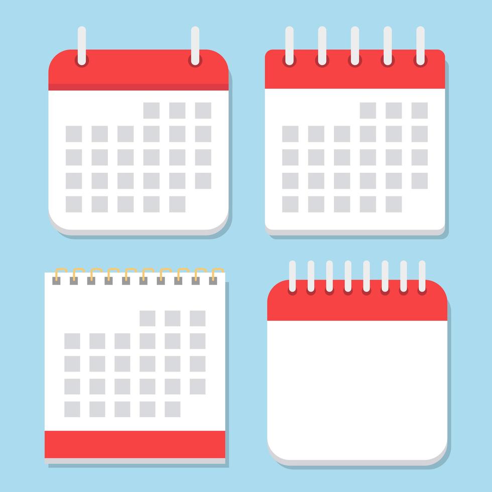 Calendar icon isolated on blue background vector