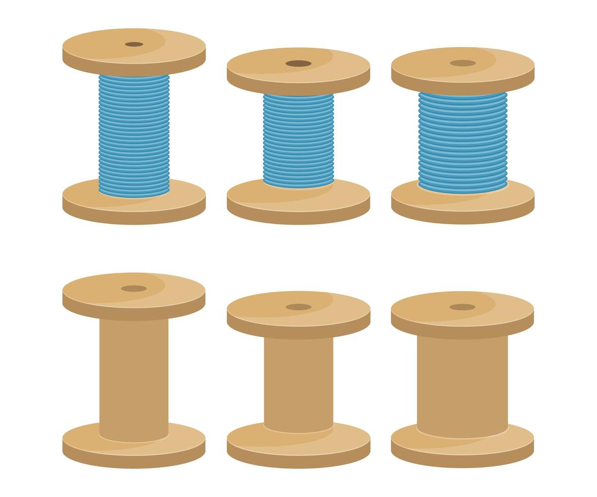 Thread spool isolated on white background vector