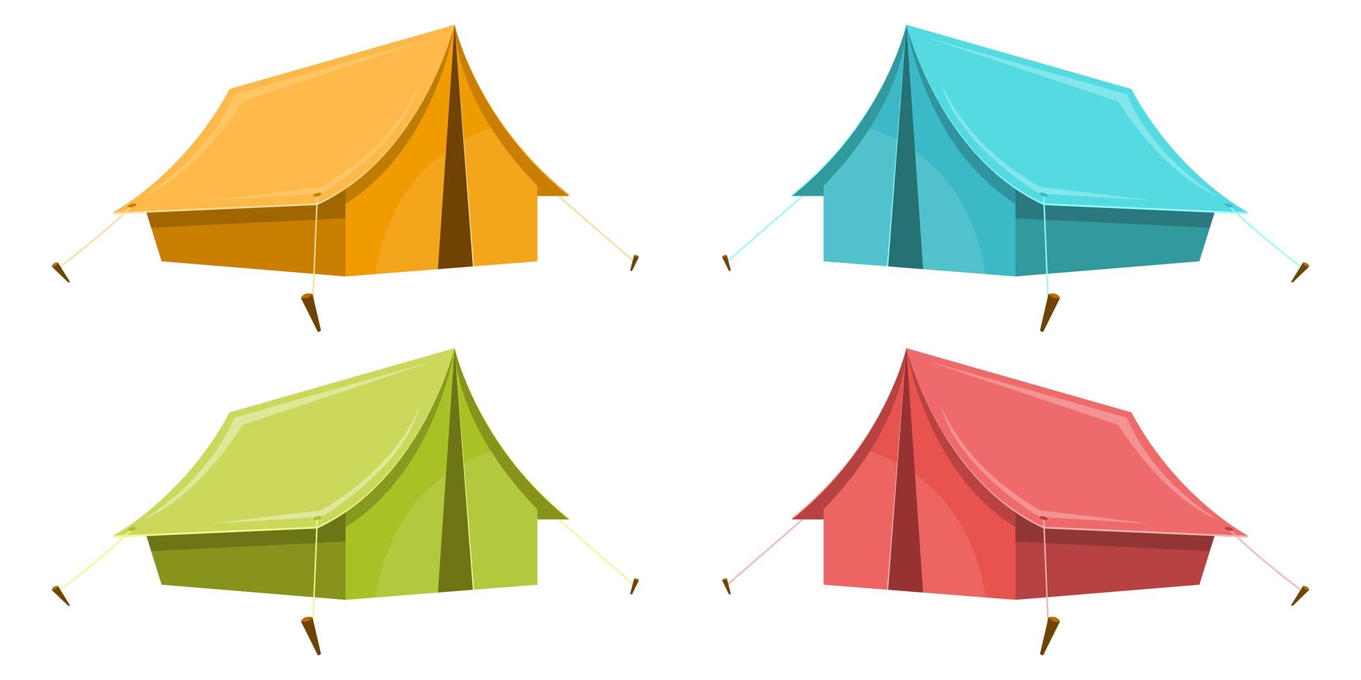 Camping tent isolated on white background vector