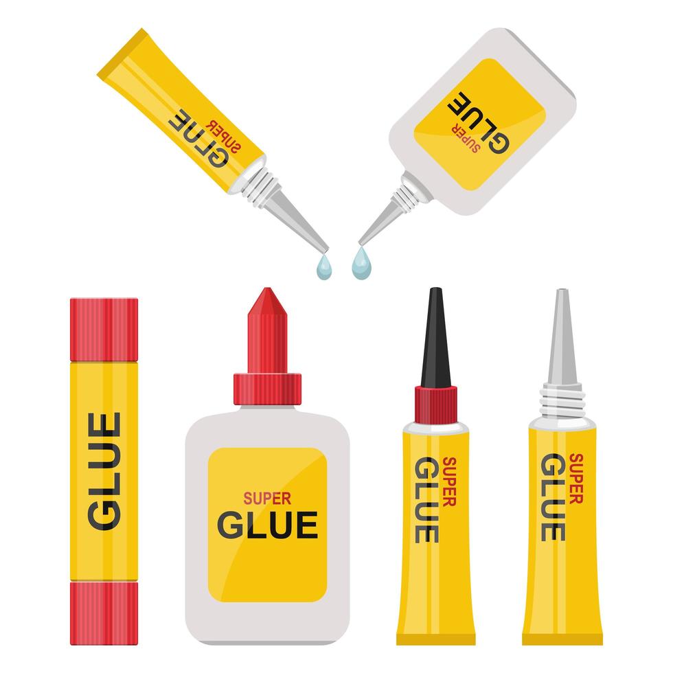 Glue bottle isolated on white background vector