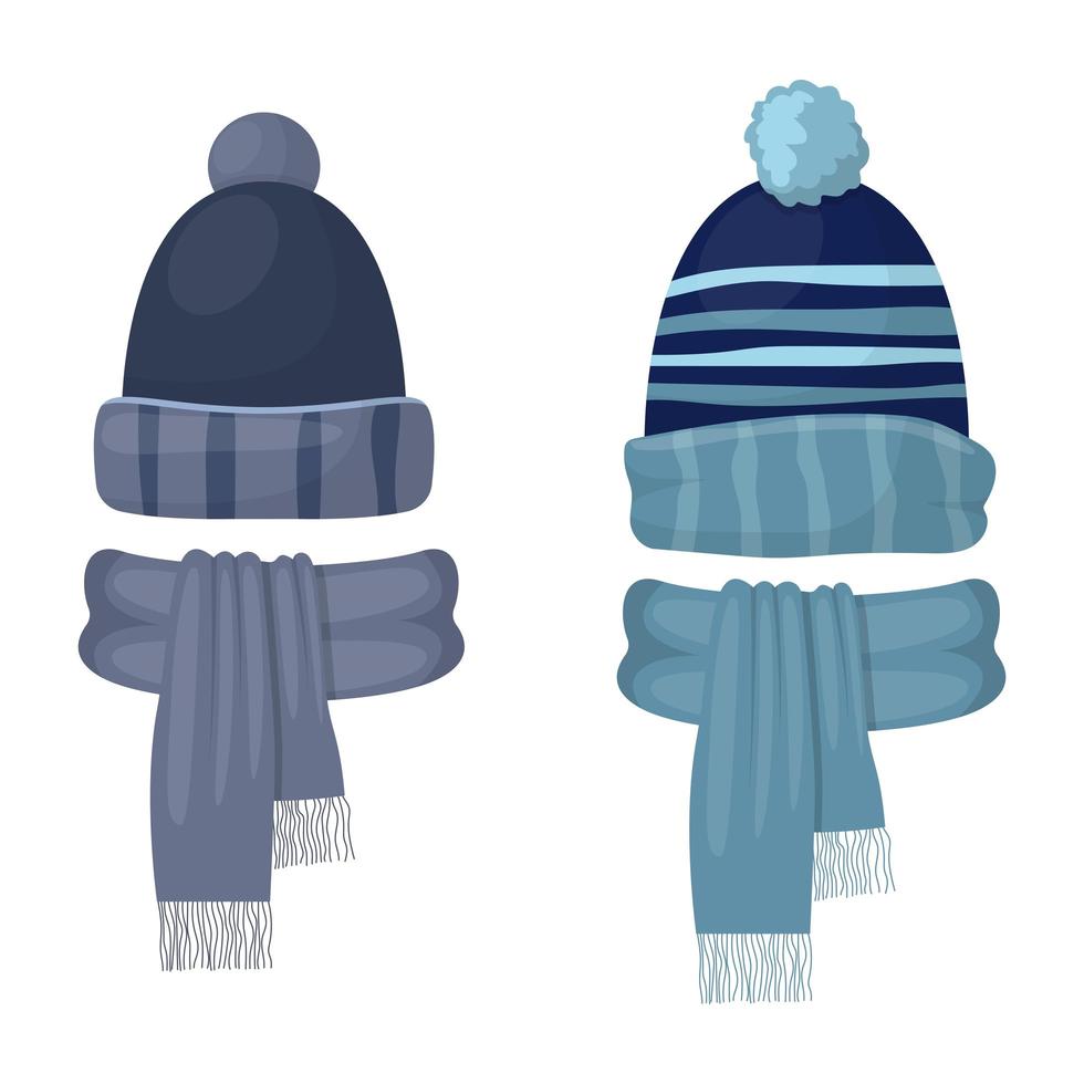 gorro de invierno aislado sobre fondo blanco vector