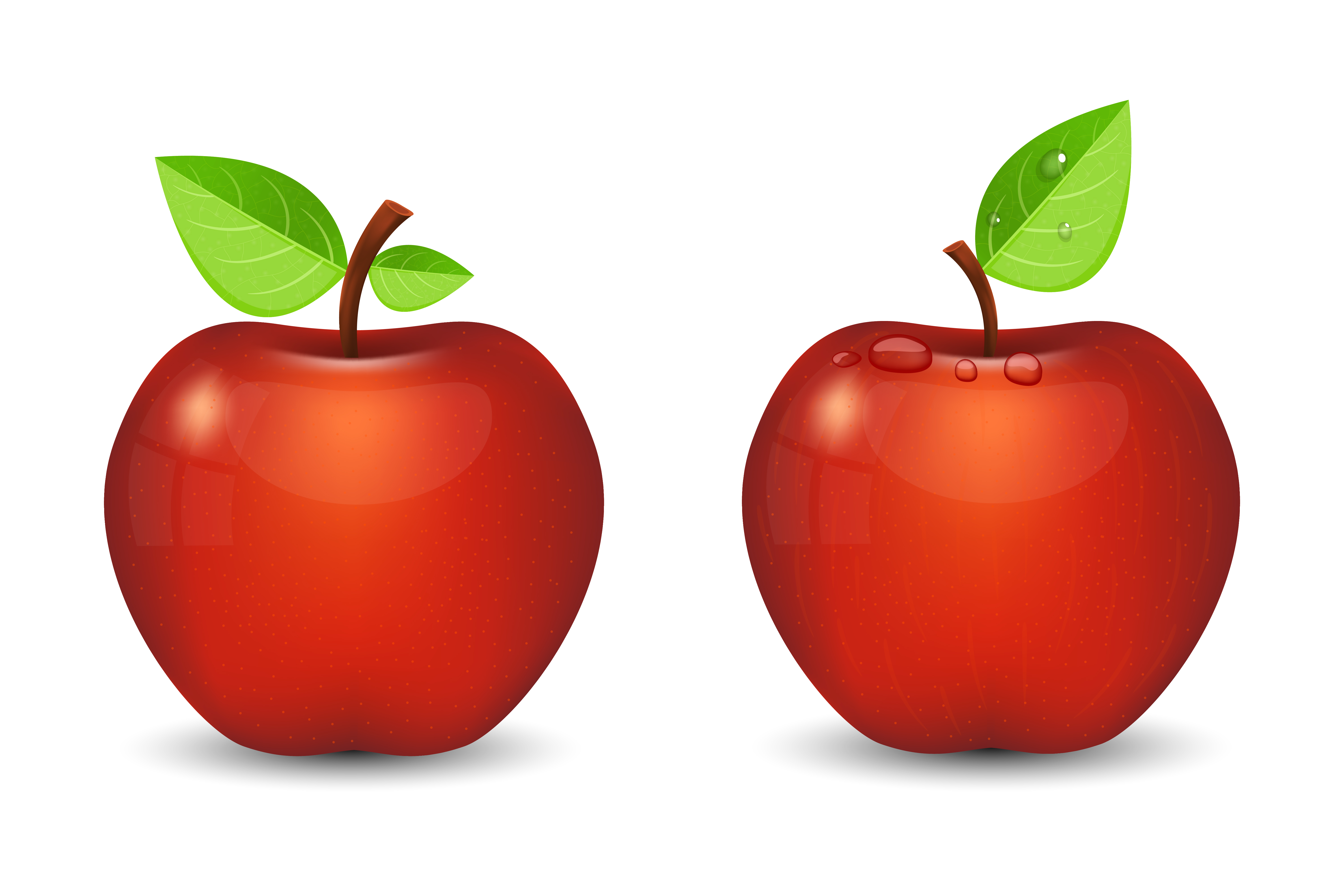 frischer köstlicher Apfel lokalisiert auf weißem Hintergrund - Download