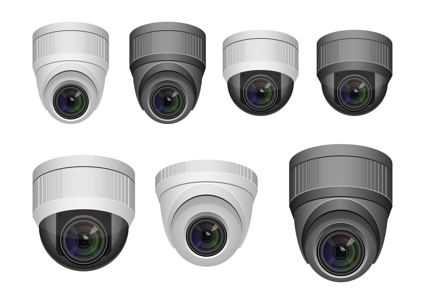 Surveillance camera isolated on white background vector