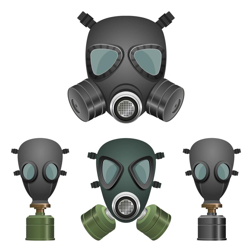 Gas mask isolated on white background vector