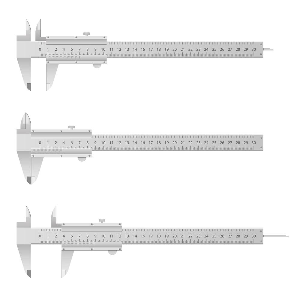 Vernier caliper isolated on white background vector