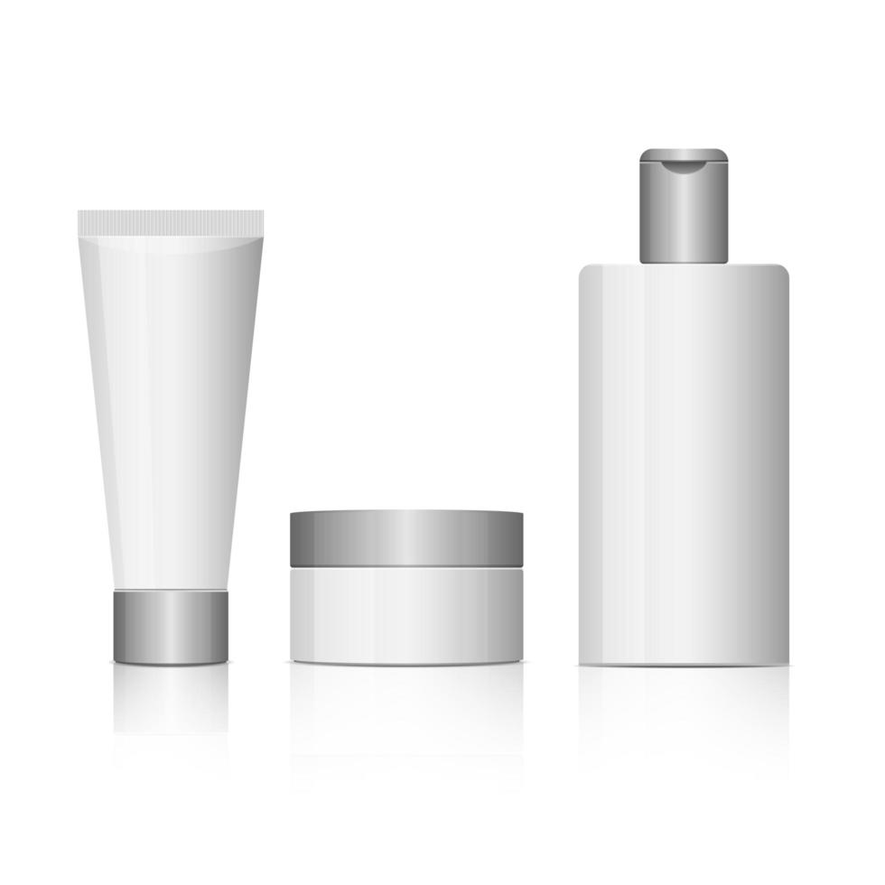 Cosmetic products isolated on background vector