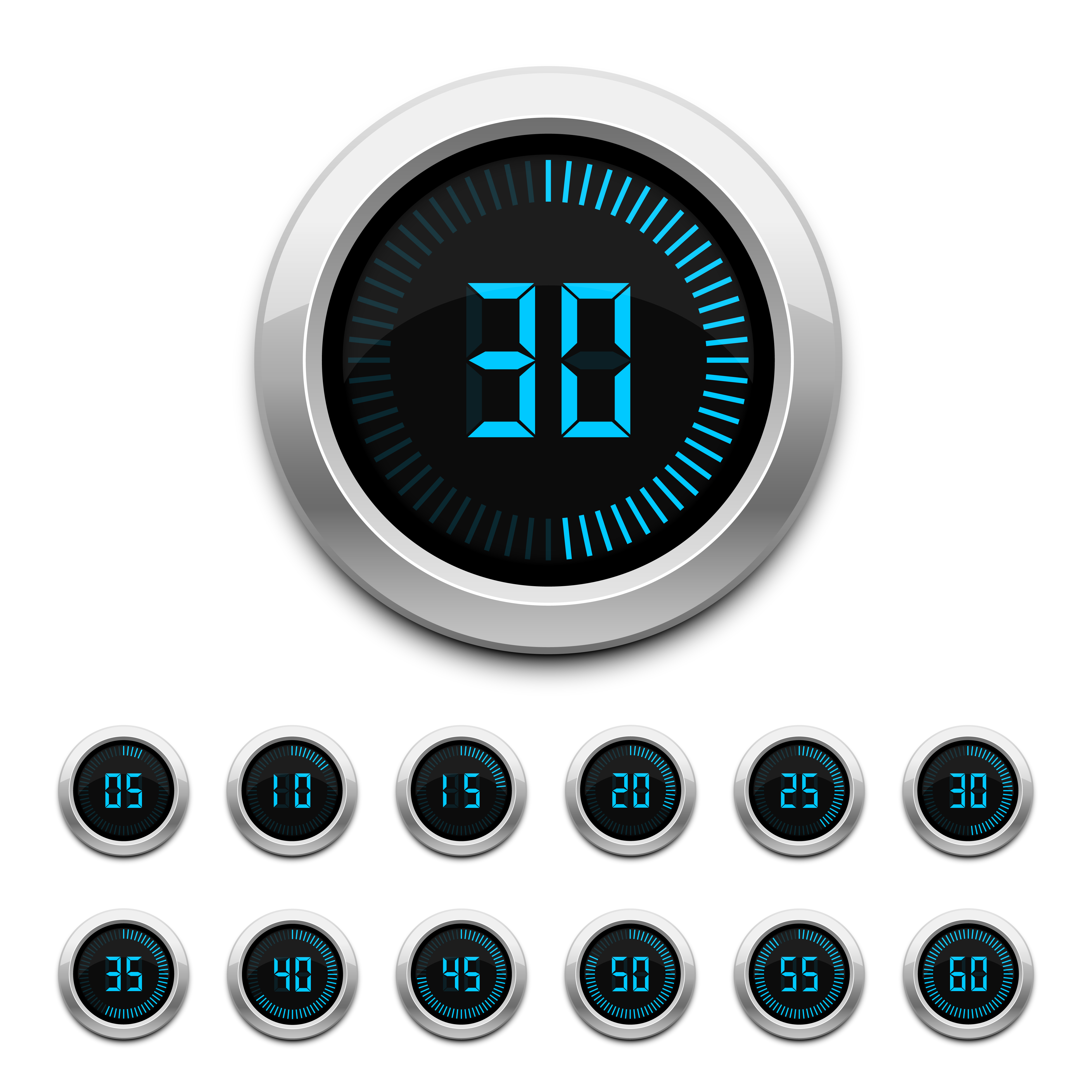 Digital timer isolated on white background 1214021 Vector Art at Vecteezy