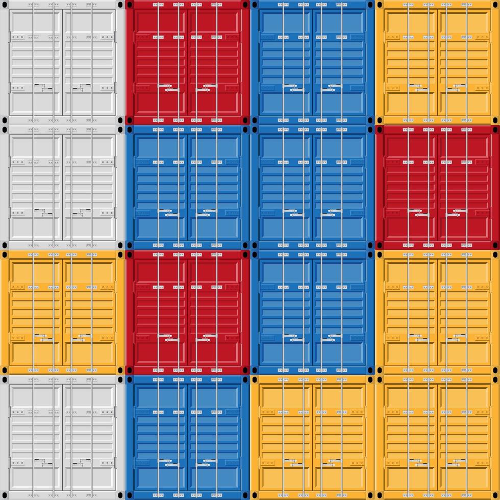 Cargo container set  vector