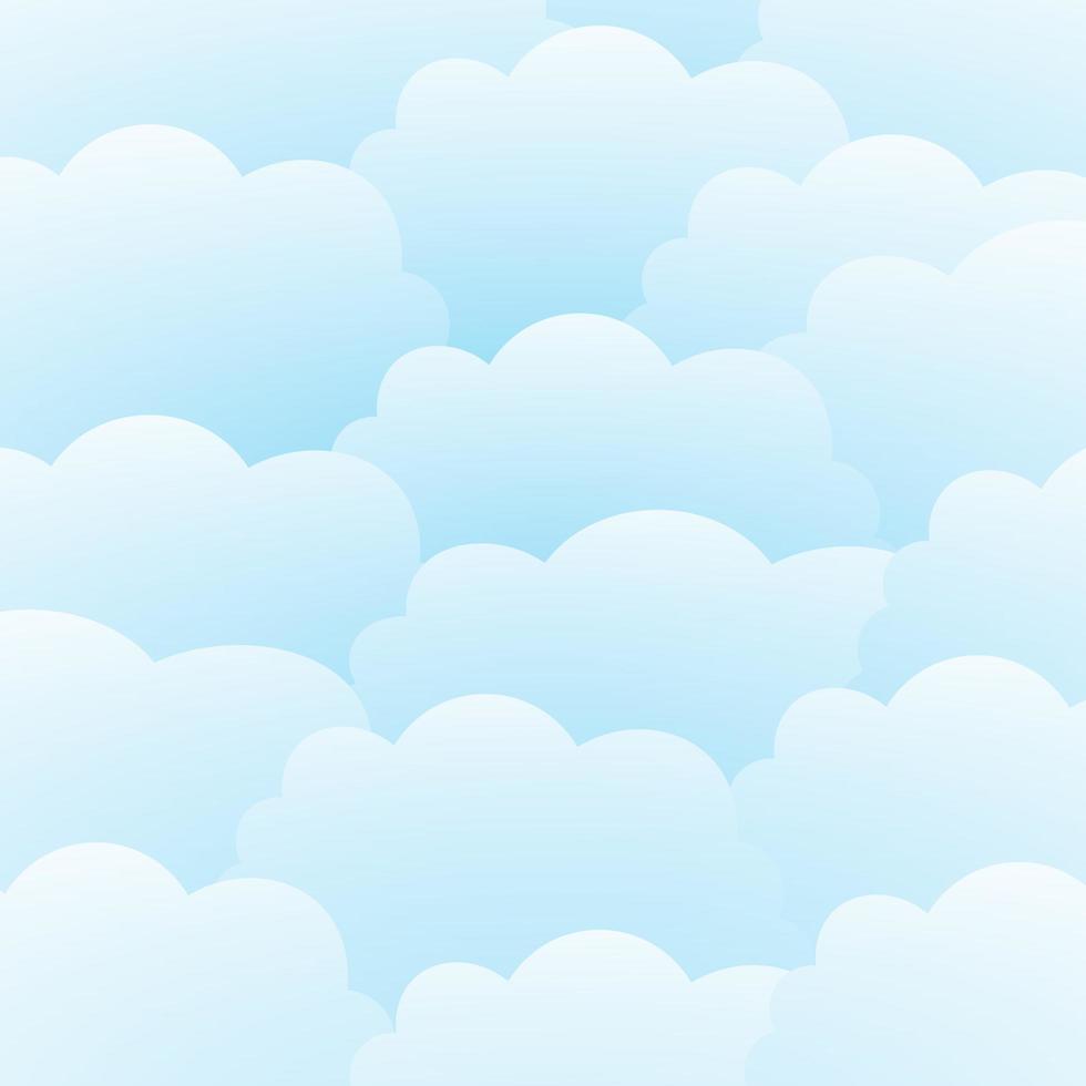 Soft blue clouds vector