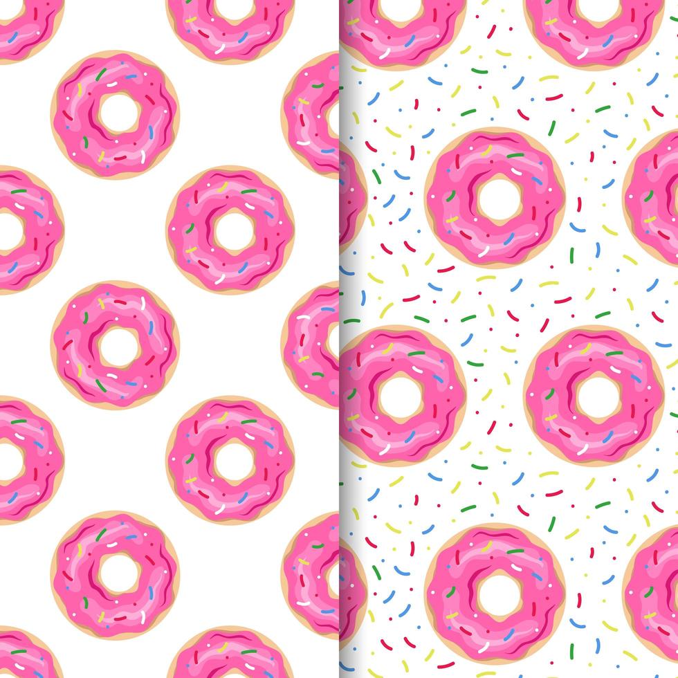 conjunto de patrones sin fisuras donut vector