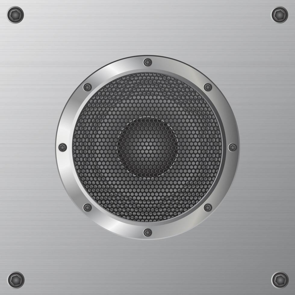 Close up audio speaker design vector