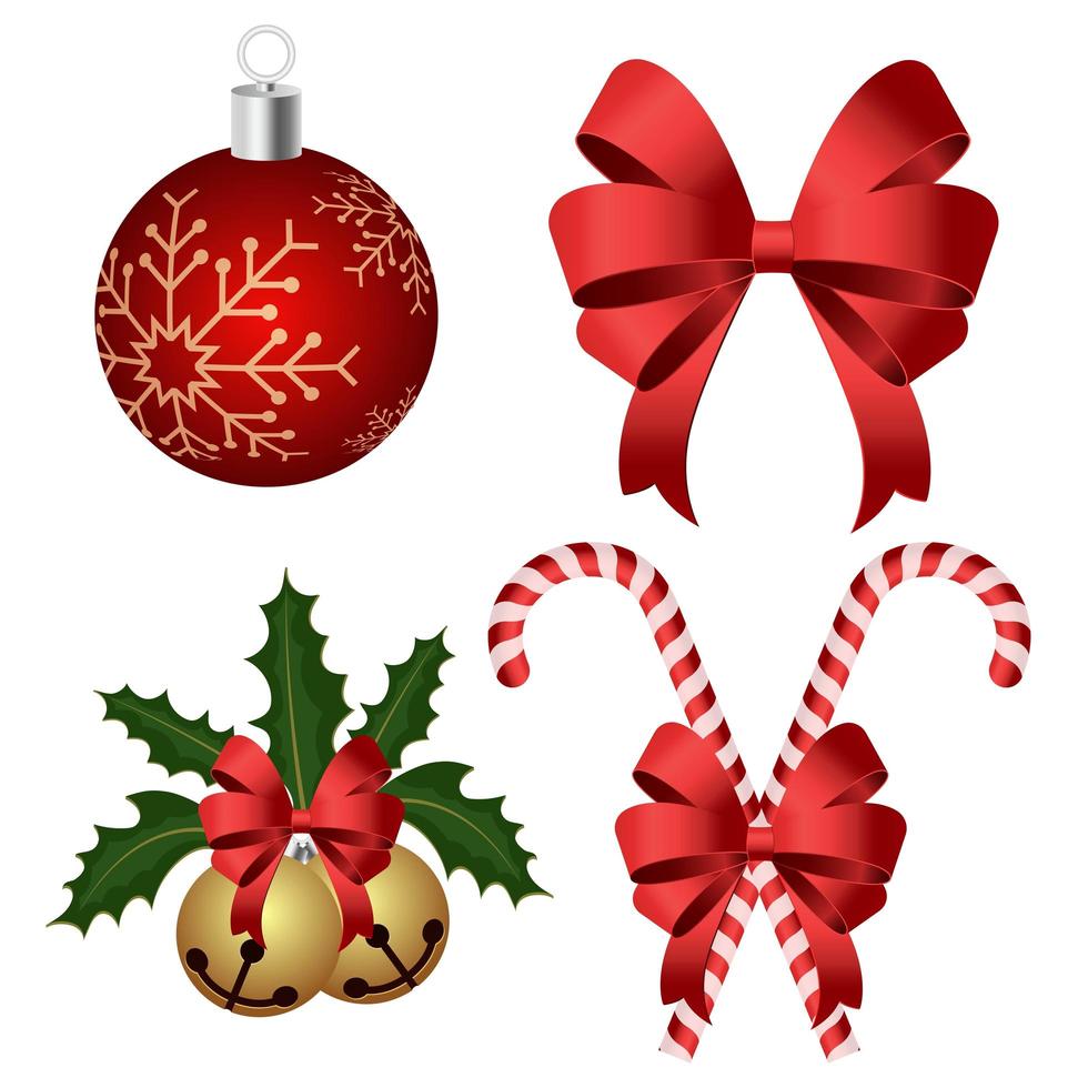 Christmas decoration and ornament set  vector