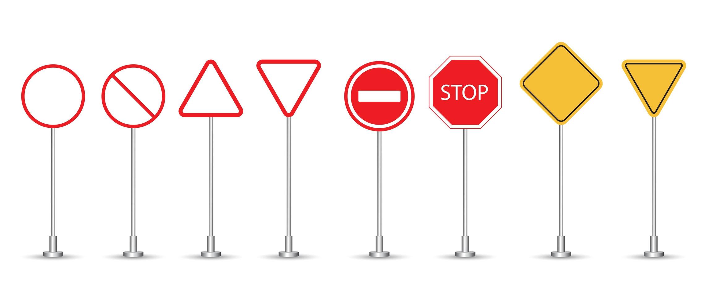 Road signs set vector