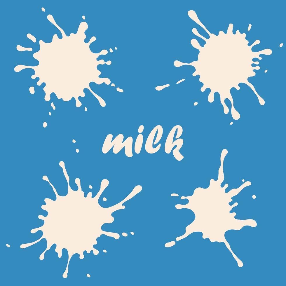 Milk Splatters on Blue vector