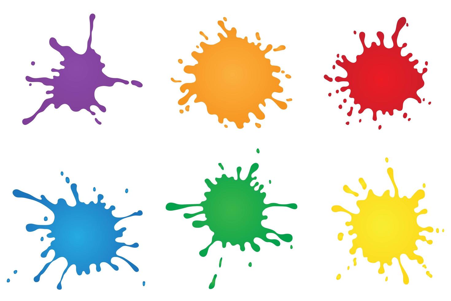 Paint Splotches on White vector