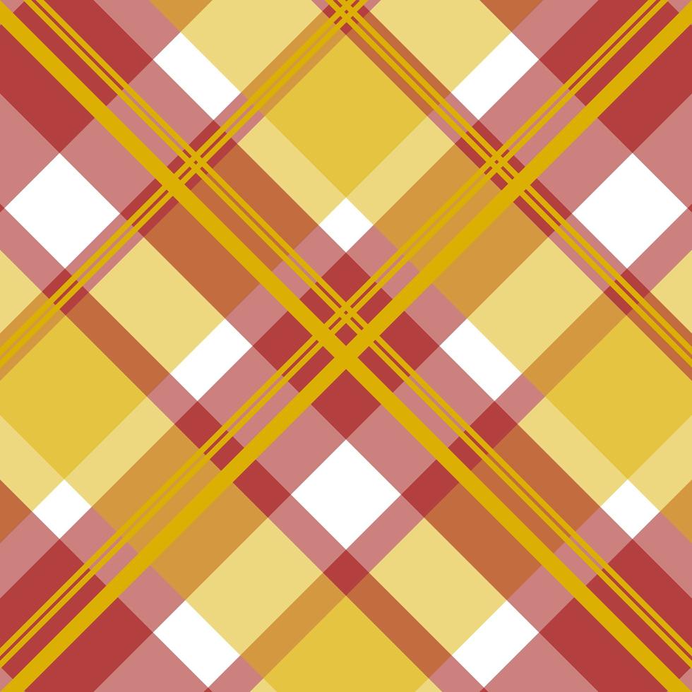 Red, Yellow Tartan Seamless Pattern vector