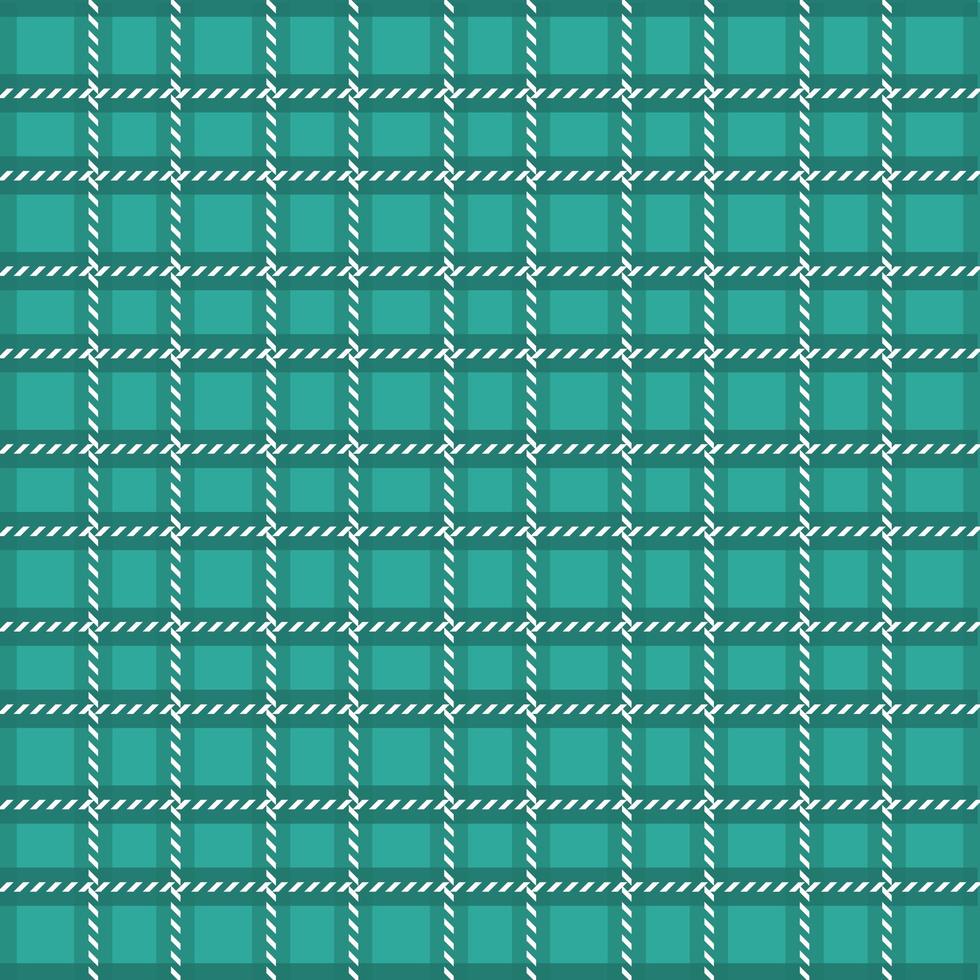 Teal Green Seamless Plaid Checkered Pattern vector
