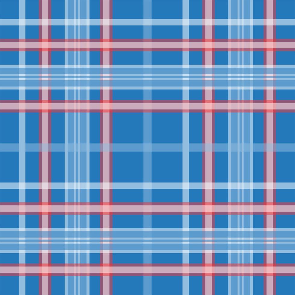 Seamless Blue, Red Plaid Pattern vector