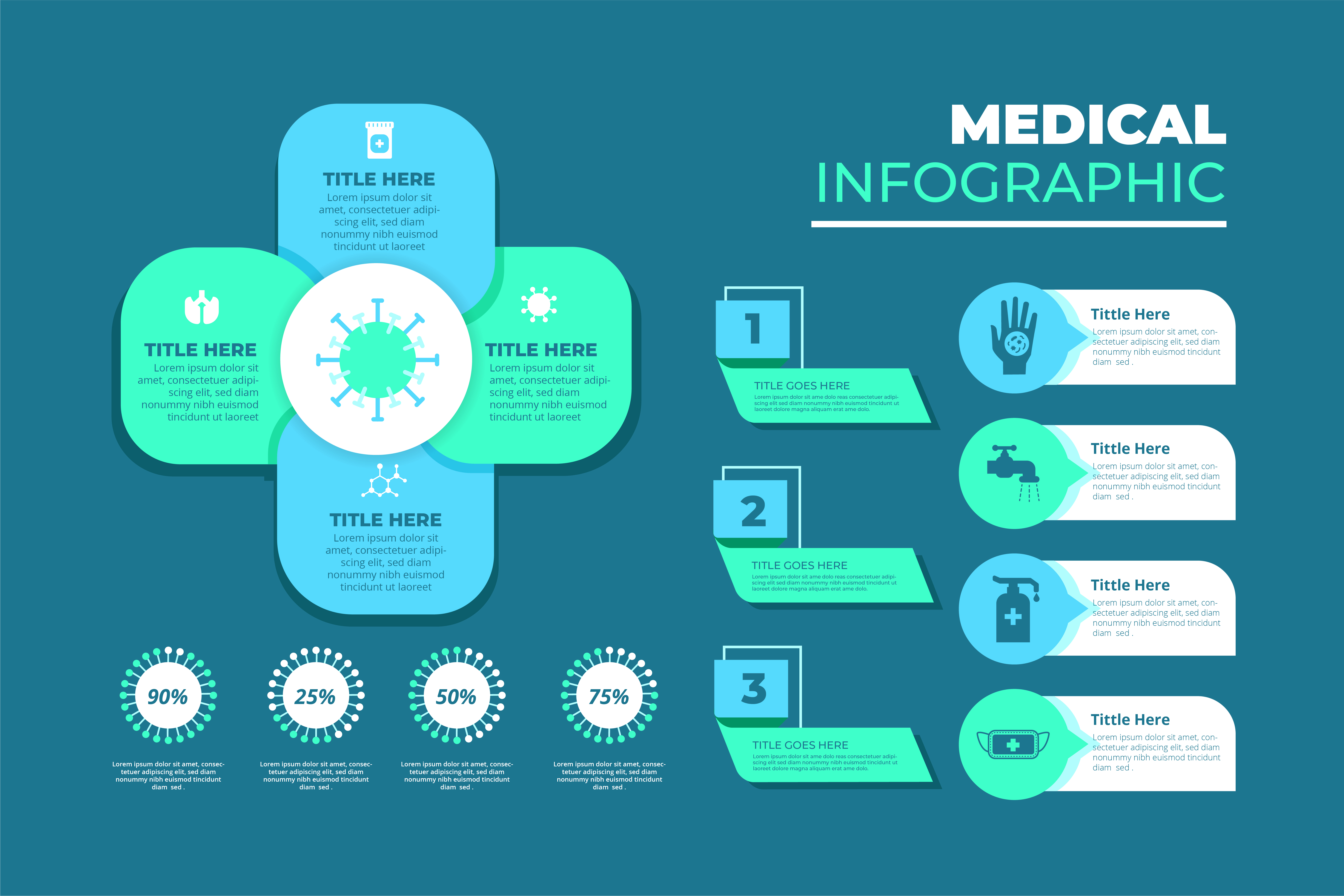 Medical infographic template Download Free Vectors, Clipart Graphics