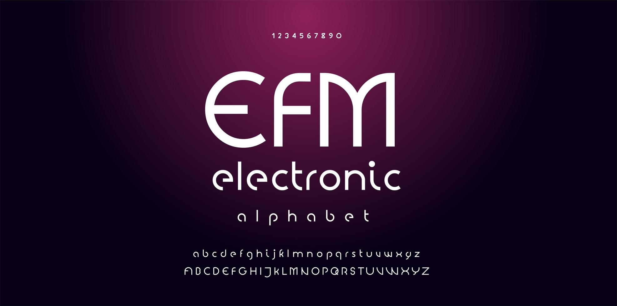 Electronic digital music font vector