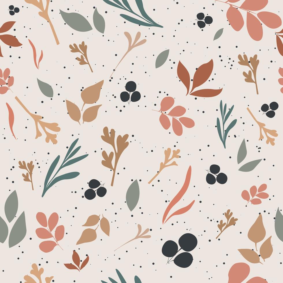 Terrazzo color leaf seamless pattern vector