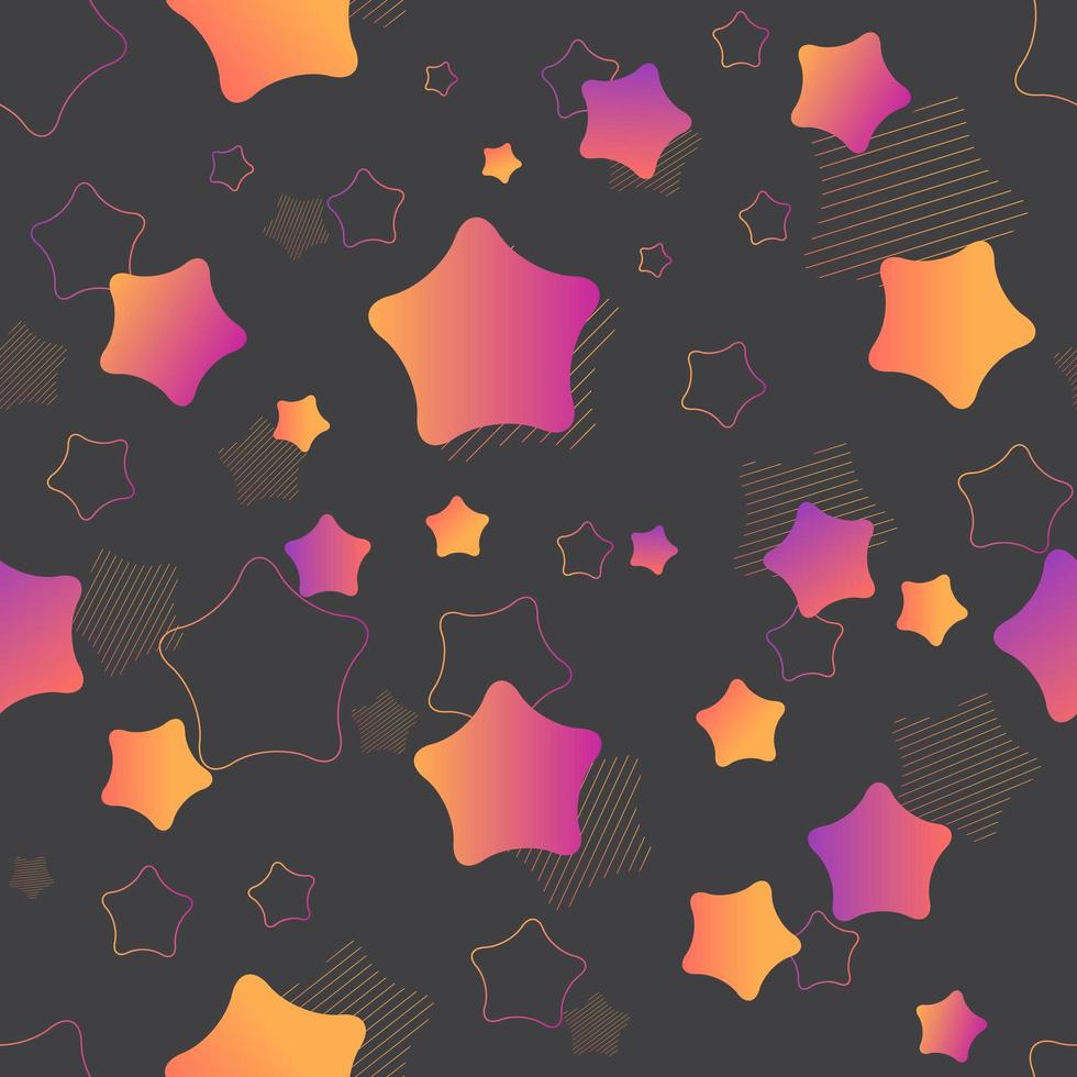 Vibrant star pattern vector