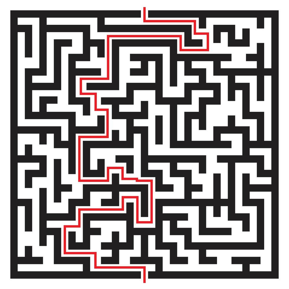 Labyrinth Maze on White vector