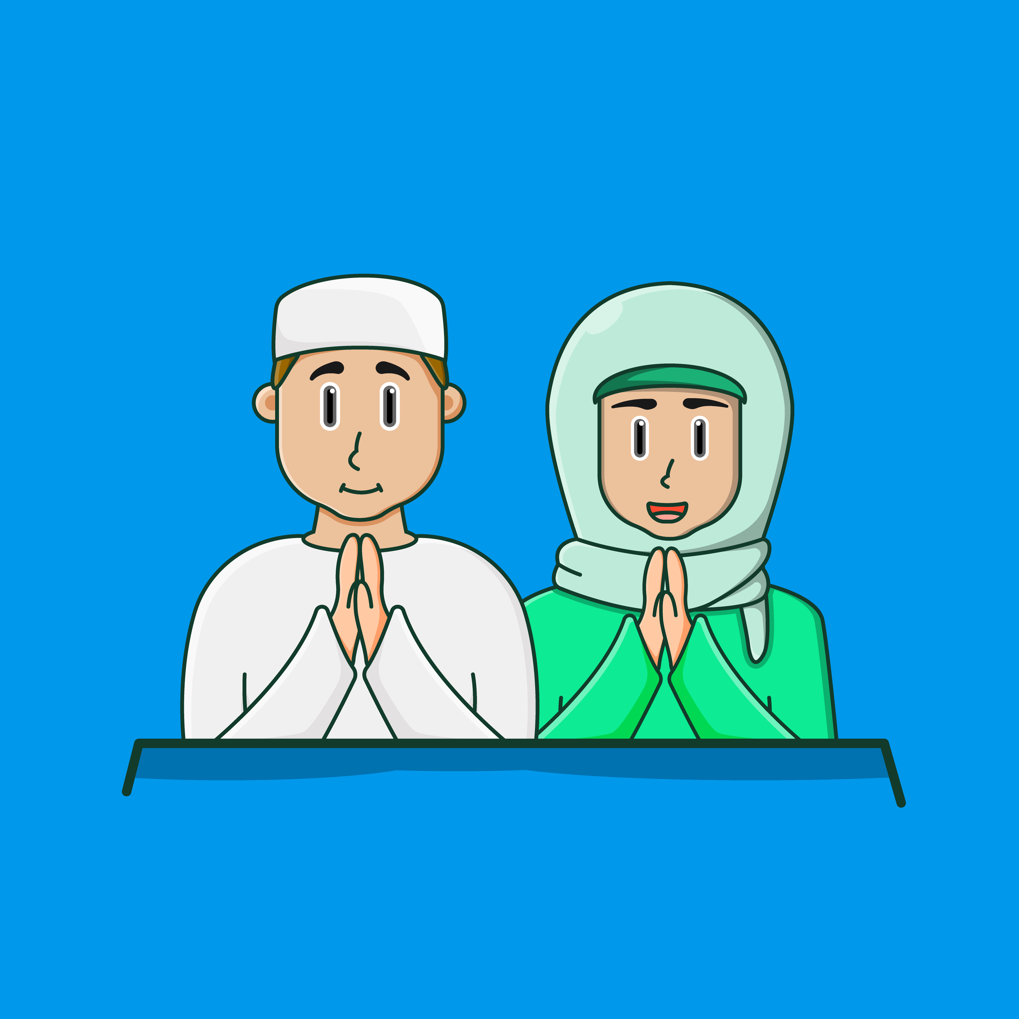 muslimischer Mann und Frau beten - Download Kostenlos ...