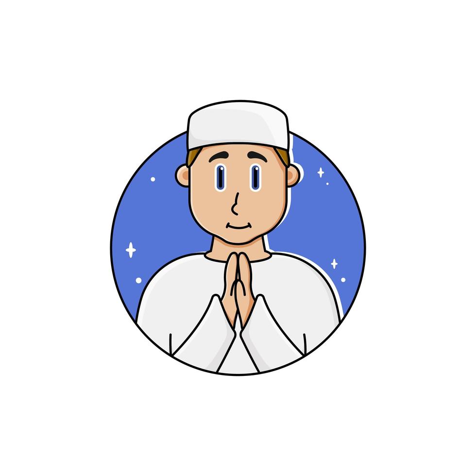 Muslim Man Praying  vector