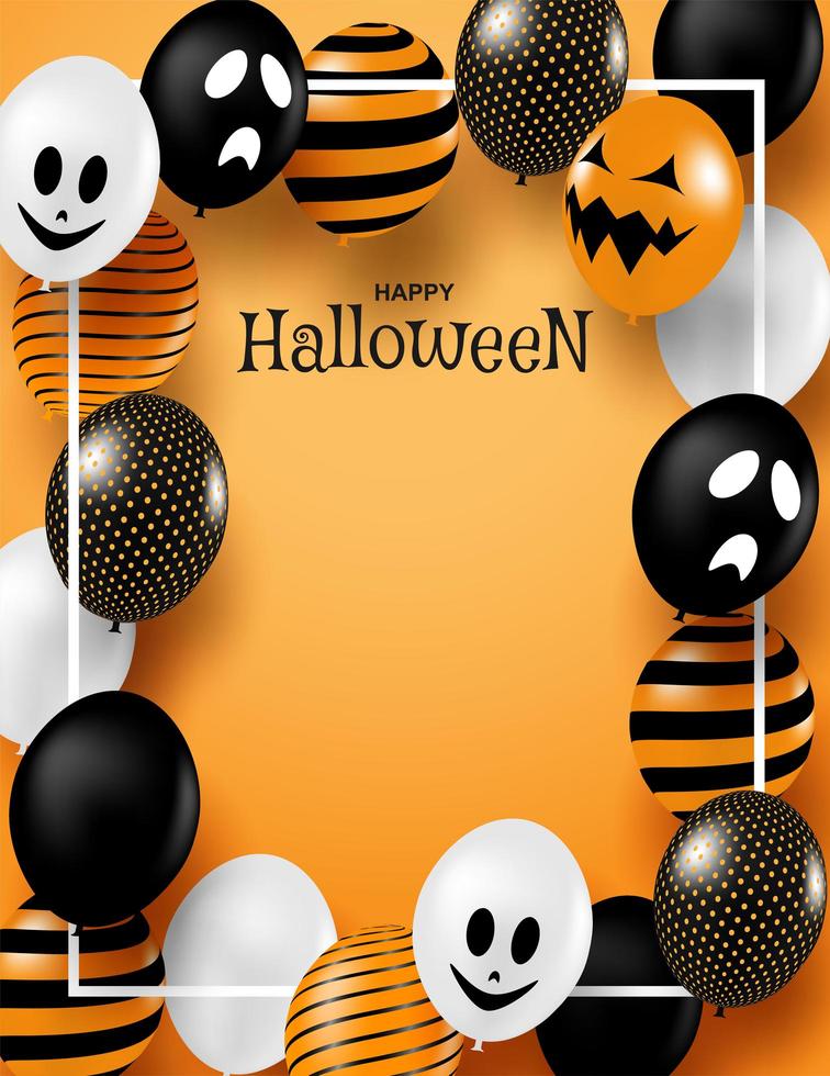 Happy Halloween Frame Background  vector