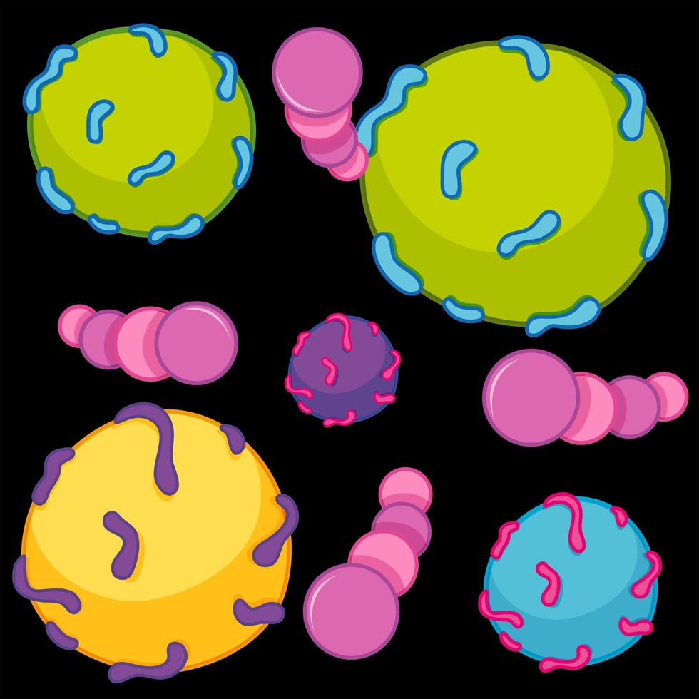 Close up round of bacteria vector